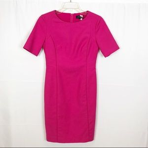 Pink Short Sleeve Sheath Dress